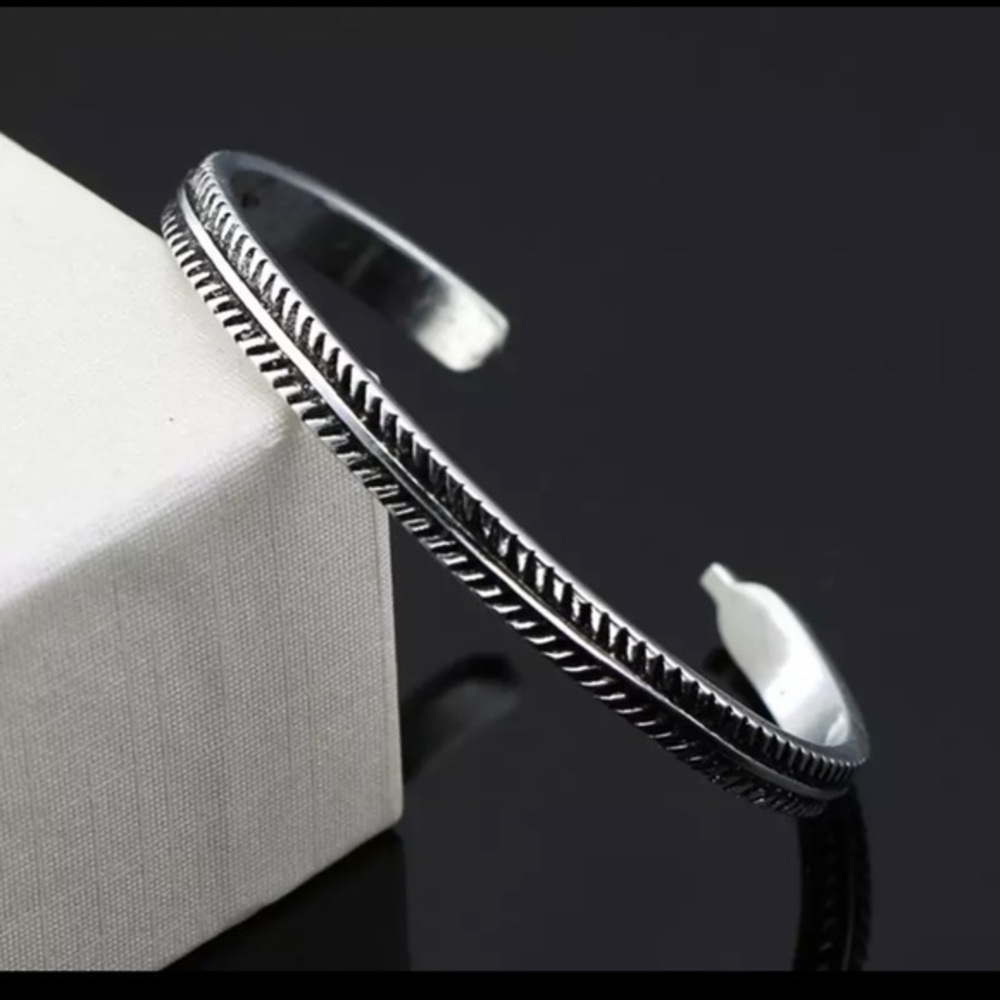 CUFF BRACELET 925 SILVER ADJUSTABLE OPENING